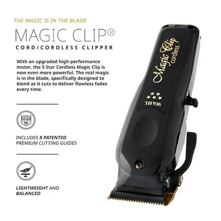 Wahl Magic Clip Cordless Hair Clipper Black Gold
