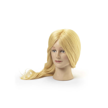 Maria practice head, 100% real hair, dark brown, 55/60 cm