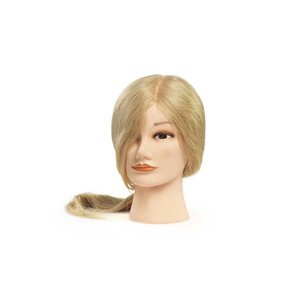 Maria practice head, 100% real hair, dark brown, 55/60 cm