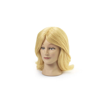 Maria practice head, 100% real hair, dark brown, 55/60 cm