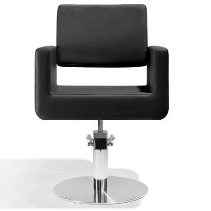 Sibel Hairdressing Chair Felicitas Black with Round Foot