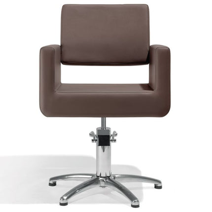 Sibel Hairdressing Chair Felicitas Brown with 5-Star Base